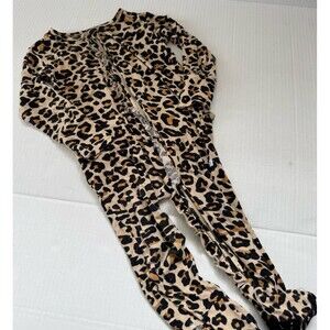 Posh Peanut Lana Leopard Footie Ruffled Zippered One Piece Baby Girl 18-24M